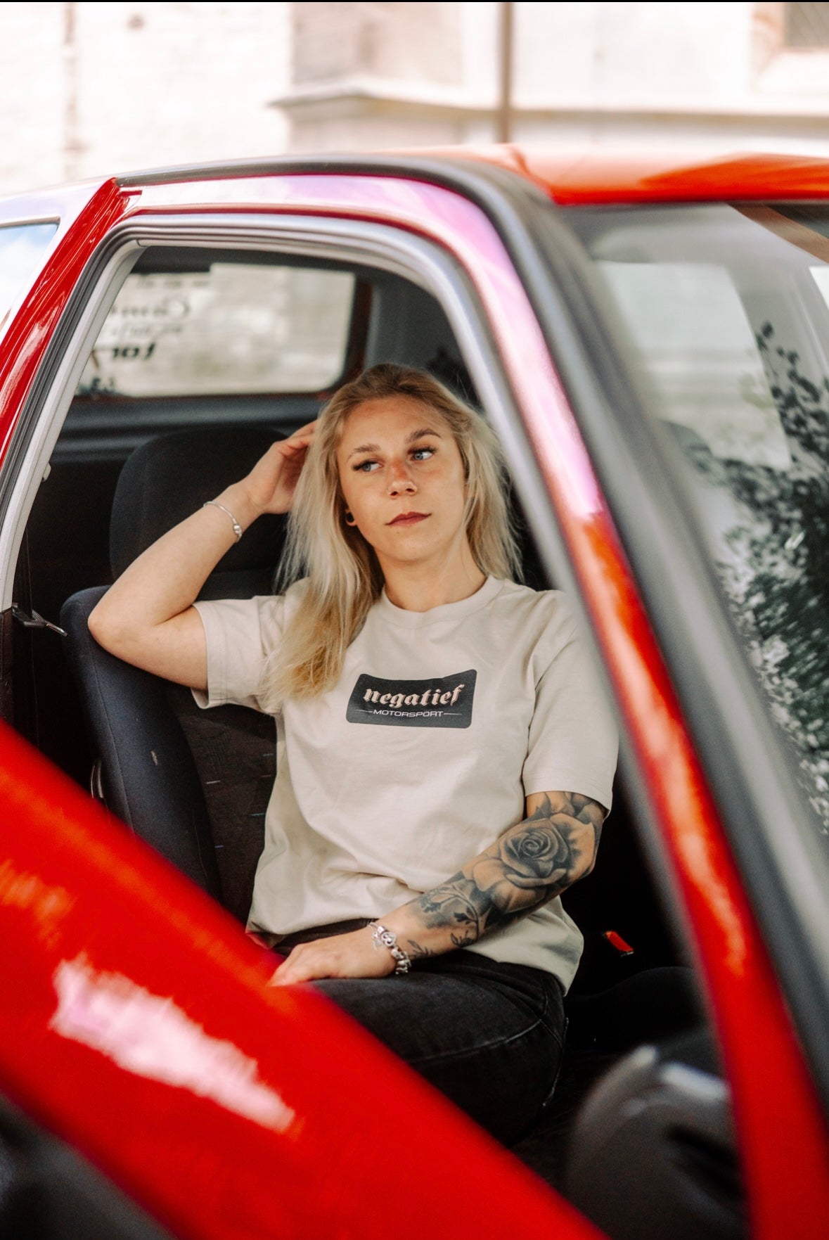 Motorsport T-Shirt beige