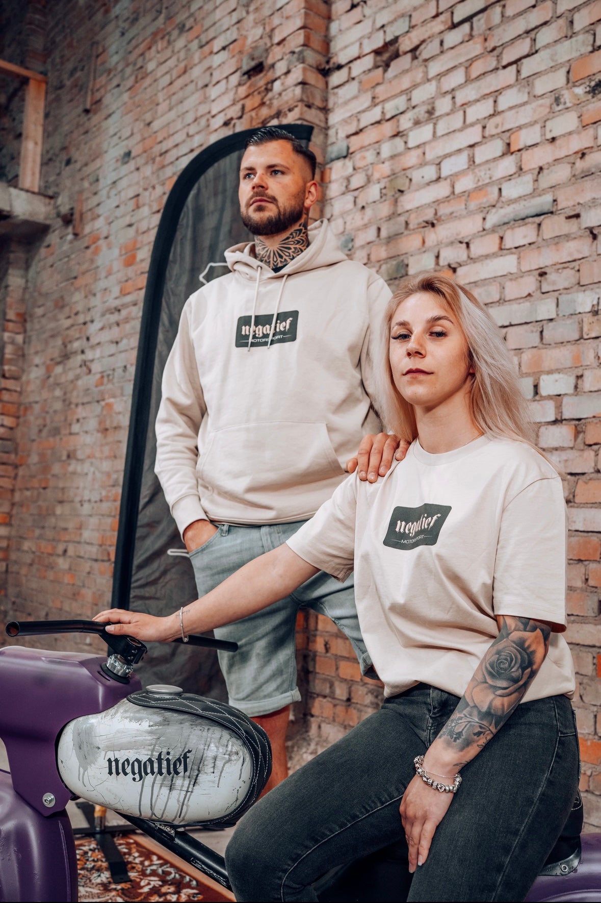 Motorsport Hoodie beige