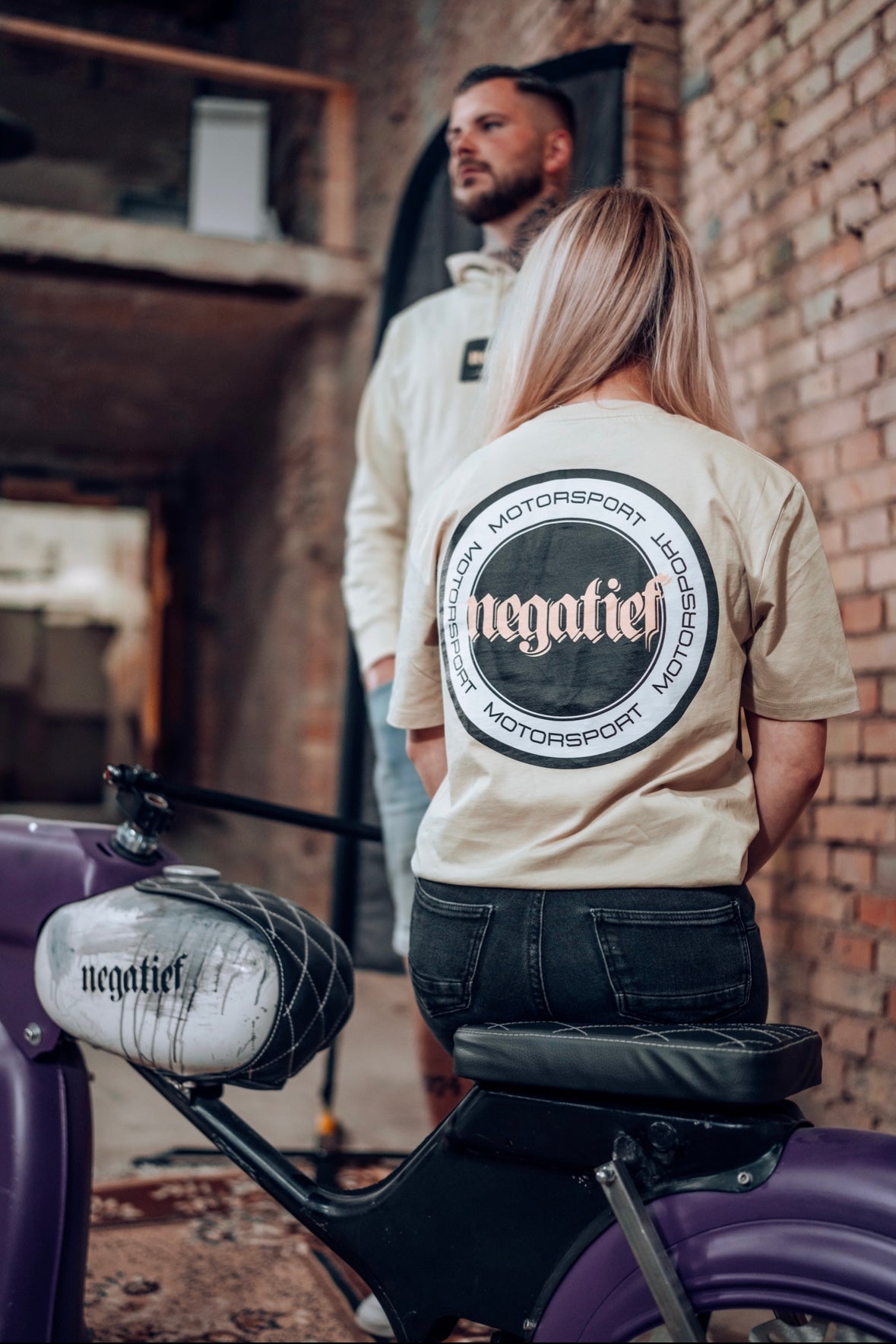 Motorsport T-Shirt beige