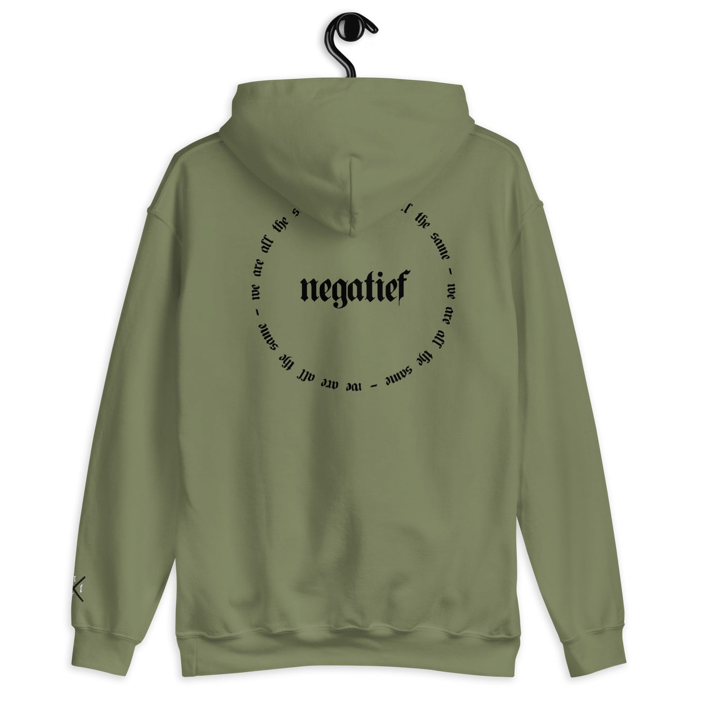 Unisex Hoodie "we are all the same" Military Green