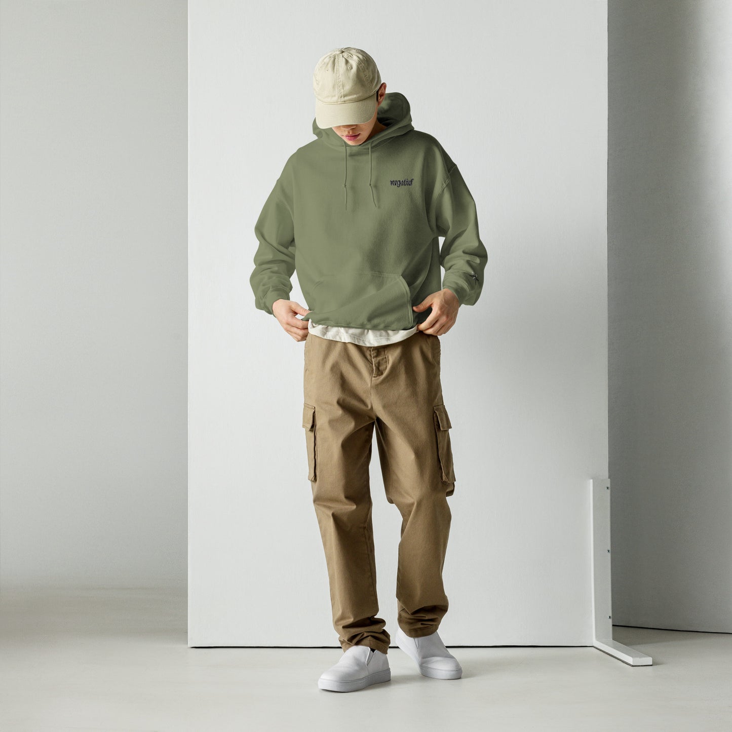 Unisex Hoodie "we are all the same" Military Green